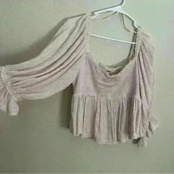 NWOT Free People Brittnee Printed Pink Top Size Medium - Picture 6 of 6